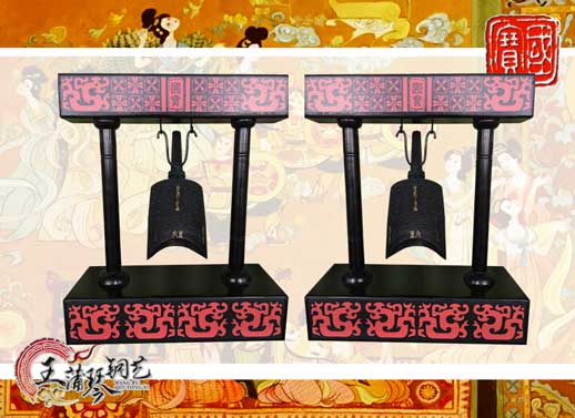 單件編鐘工藝品、外賓禮品、中國(guó)青銅編鐘